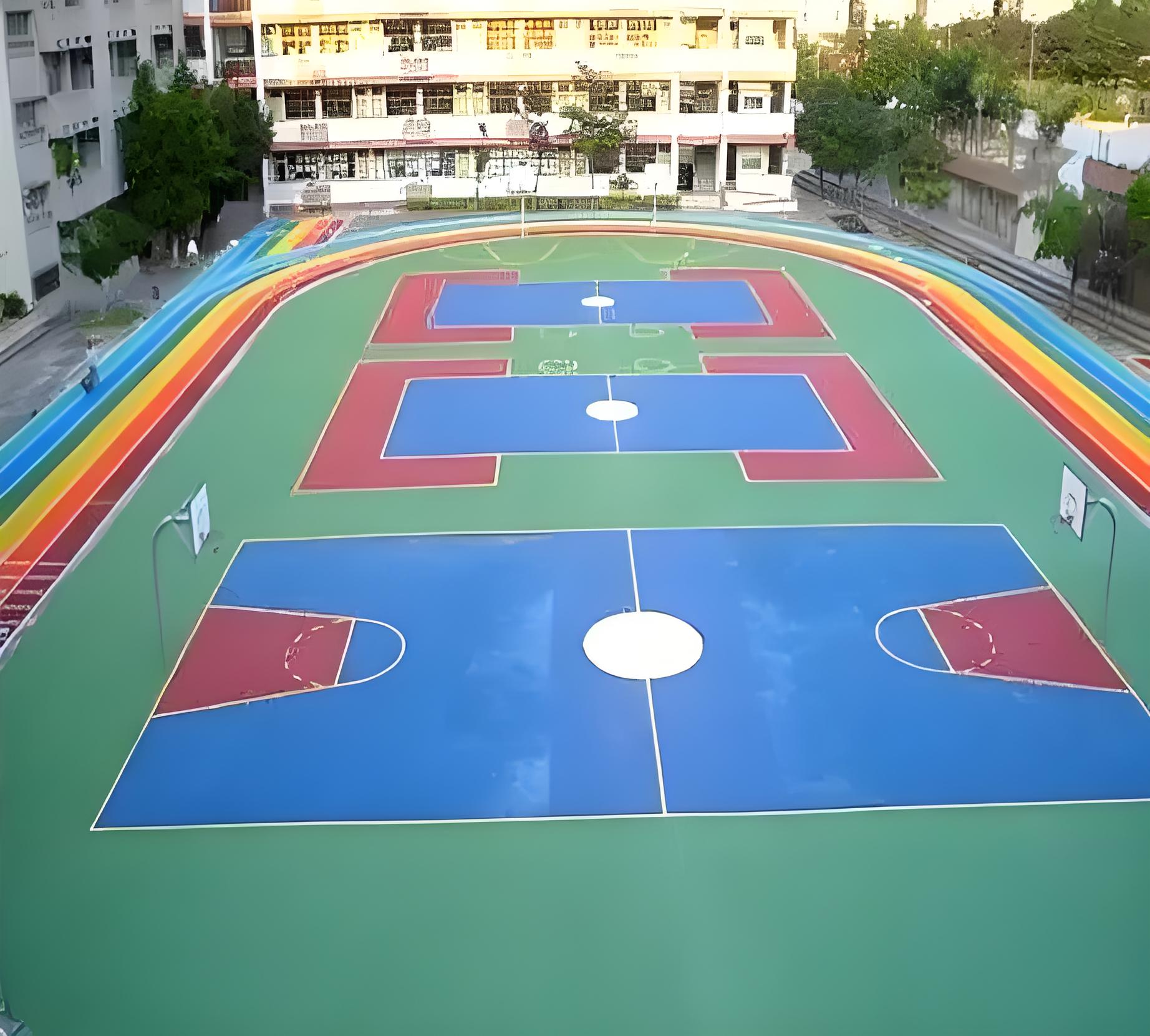 復合型硅PU塑膠籃球場