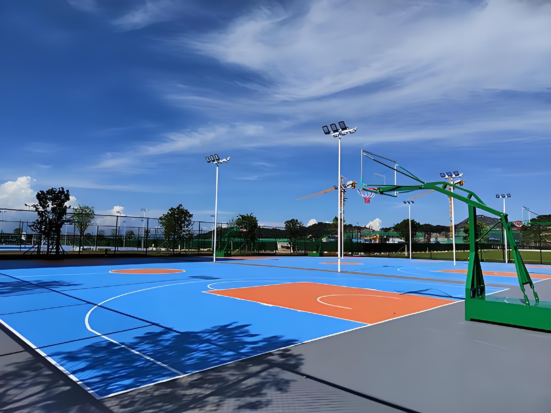 硅pu籃球場