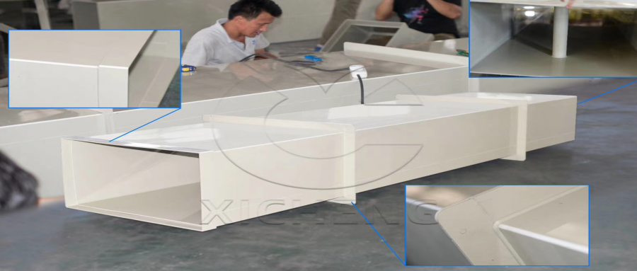 pp聚丙烯板怎么加工成PP方形風(fēng)管的